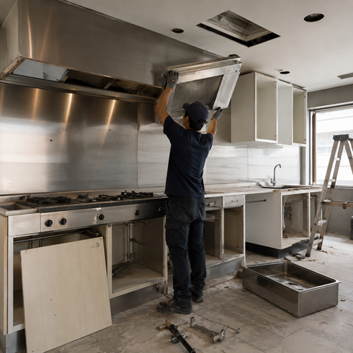 Dapur dan peralatan untuk kitchen equipment dismantling